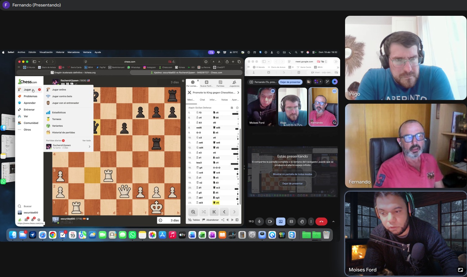 Live Chess Mastery Academy group class with shared board review